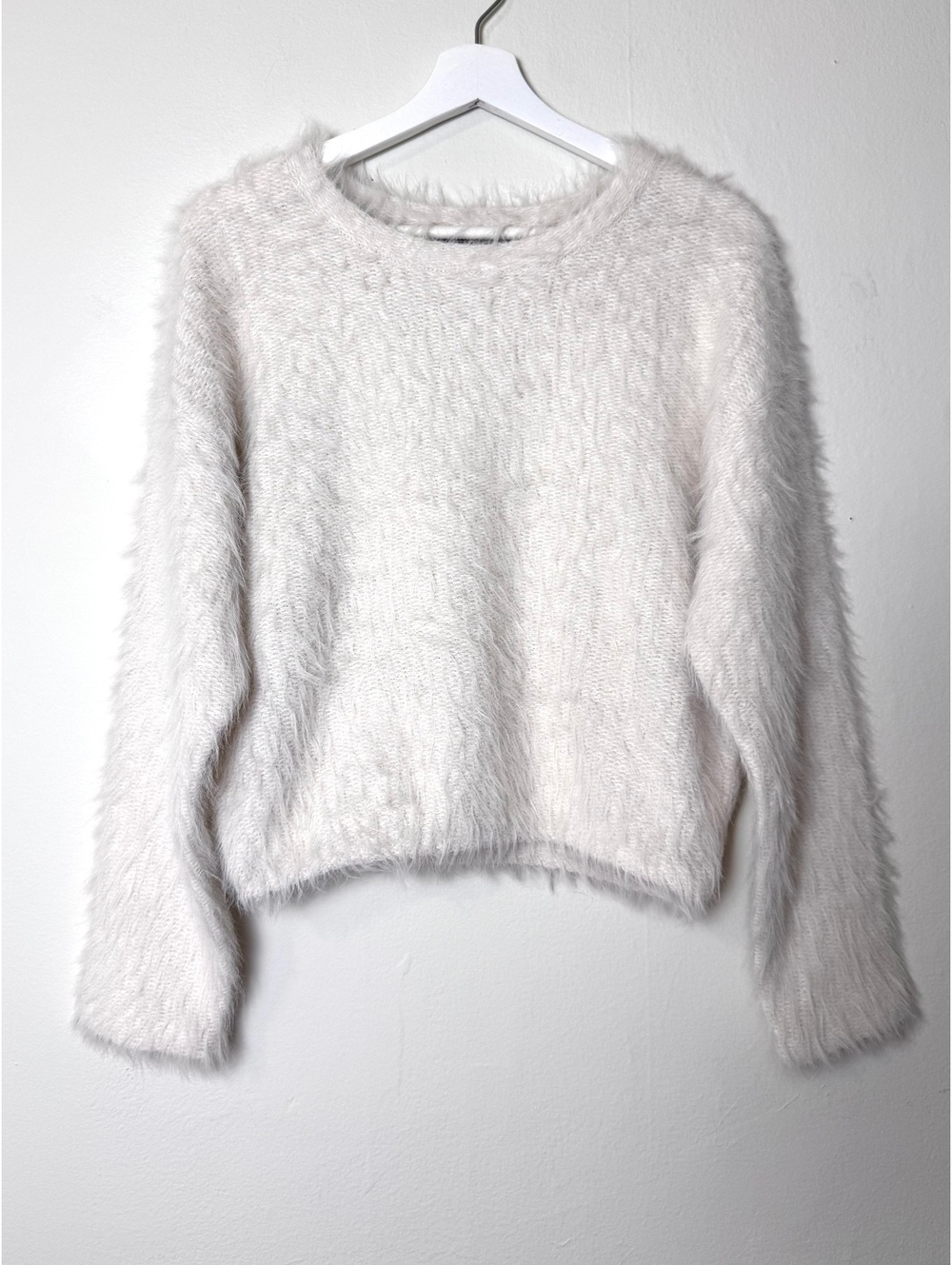 Truth Republic fuzzy cream sweater long sleeve size S